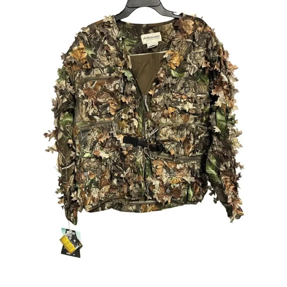 Whitewater Outdoors brand leafy camo hunting jacket, boy’s size 2XL, NWT